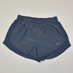 Nike Dri Fit Running Shorts Womens M Blue Athletic Gym Training Lined Shorts